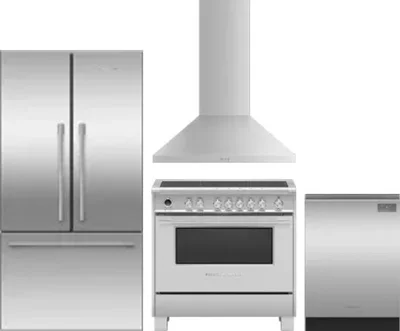 4 Piece Package Includes Refrigerator, Range, Hood And Dishwasher